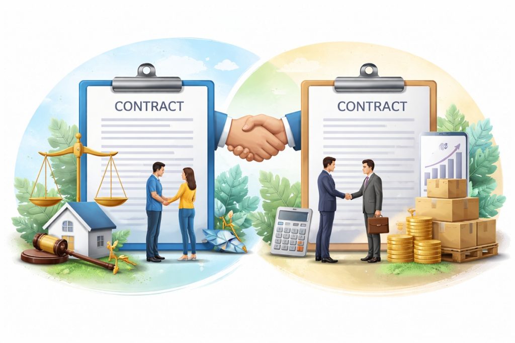 Umowa cywilna a handlowa